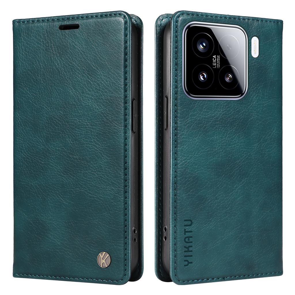 YIKATU YK-006 Für Xiaomi 15 Hülle Magnetischer Verschluss Leder Handyhülle Litschi-Textur