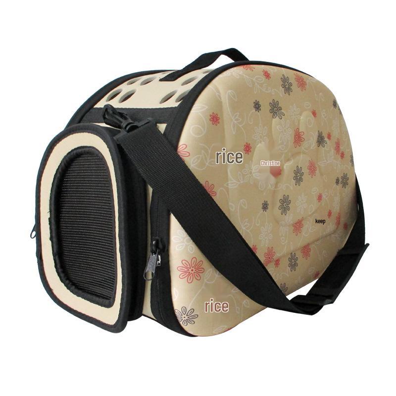 Foldable Crossbody Pet Carrier Backpack - Large Capacity, Breathable Cat & Dog Bag