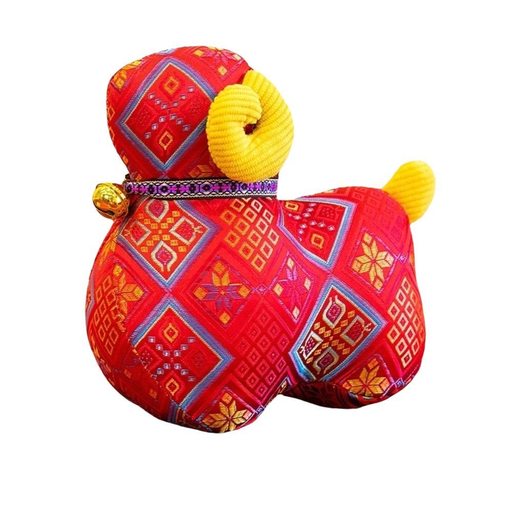 Year of The Sheep Chinese Zodiac Sheep Toy Soft Fluffy Animal Mascot Chinese New Year Gift
