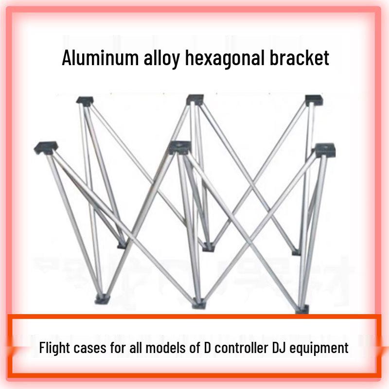 DJ Controller Turntable Flight Case Stand with Retractable Aluminum Alloy Six-Leg Design Other