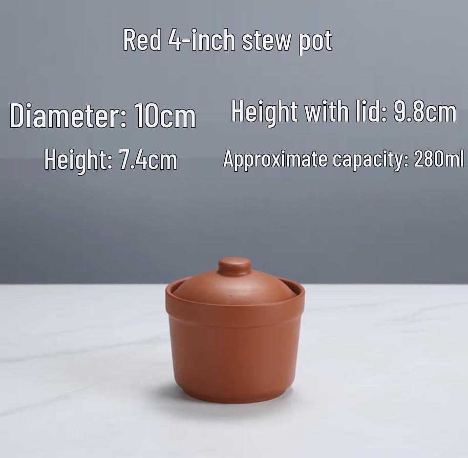 Keramik-Doppelkessel-Schmortopf mit Deckel für Suppe, Vogelnest und gedämpfte Eier