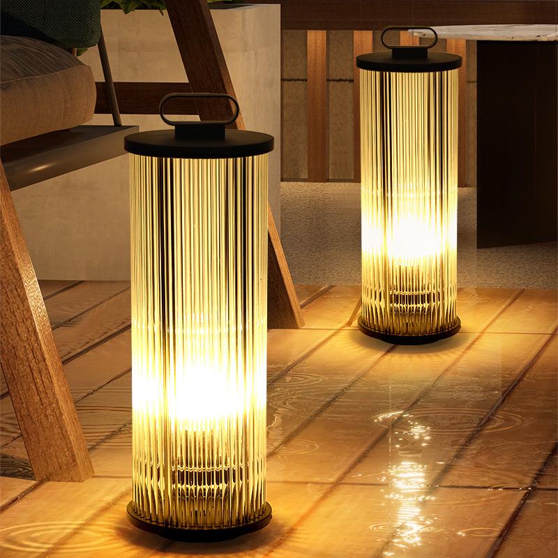 New Chinese Style Solar Outdoor Pillar Light for Villa Courtyard Entrance