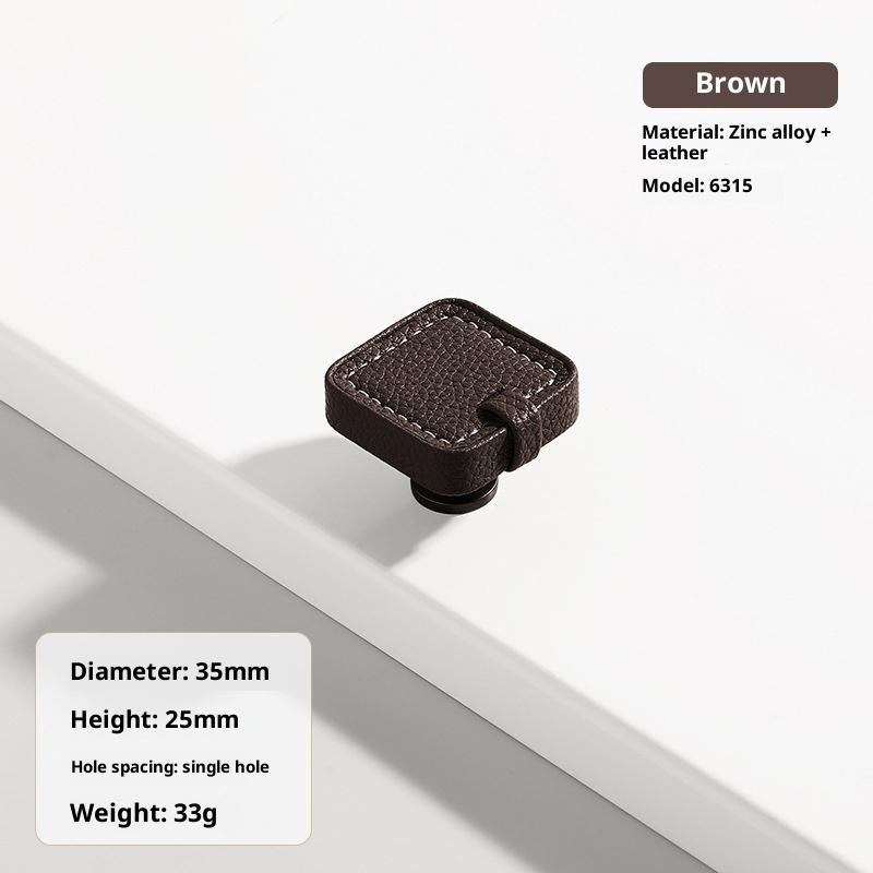 Zinc Alloy Leather Handle Shoe Cabinet Knobs And Handles Kitchen Cupboard Door Pulls Drawer Knobs Furniture Handle Hardware