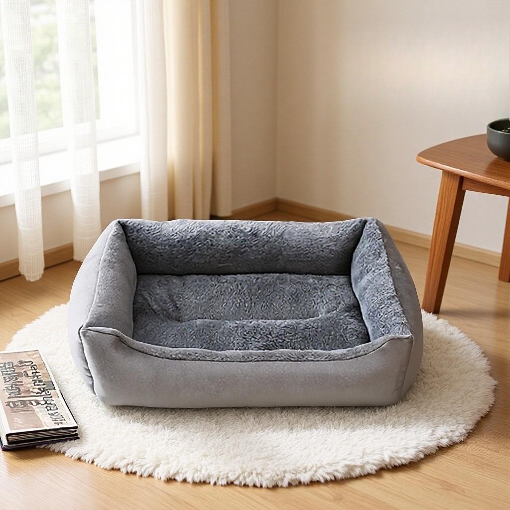 All Season Warm Dog Cat Bed Pet Sofa Cushion for Crate Indoor Outdoor Cozy Nest Essential (gray,S) серый