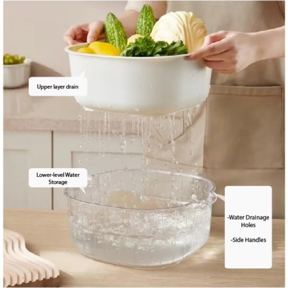 Plastic Draining Basket 3 Size Dishwasher Safe Basket Kitchen Dishwashing Basket Fruit Storage