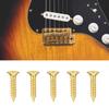 50pcs 12*2.5mm Electric Bass Guitar Pickguard Screws BackPlate Rod Cover Mounting Screws(Gold