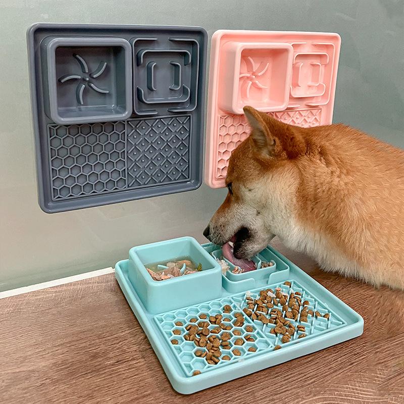 Pet Meal Tray Slow Food Mat Platter Edible Grade Silicone Cat Dog Tableware