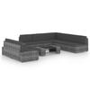 VidaXL Garden Furniture Set 8 Pcs with Cushions Grey Wicker