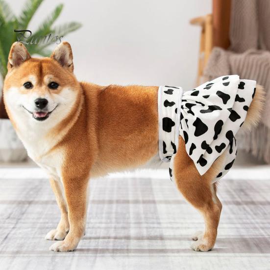 Pet Menstrual Pants Washable Fastener Tape Dog Diaper Reusable Fashionable Print Pet Physiological Pants Pet