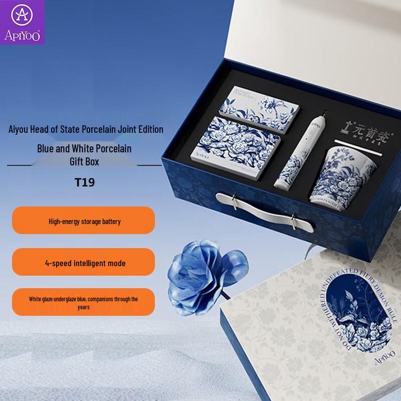 ApiYoo Presidential Porcelain Celadon T19 Sonic Toothbrush Gift Set