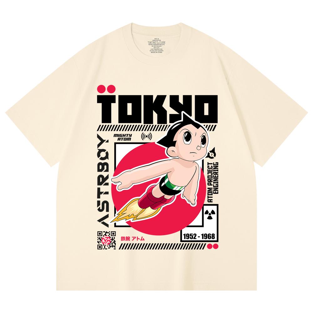 230 g/m² 100% Baumwolle Astro Boy V2 Druck Unisex Schweres Baumwoll-T-Shirt
