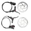 WAKE Front and Back Disk Brake Kit Aluminum Alloy Calipers Stainless Steel 160mm Rotors with Cable Brake Lever for Road