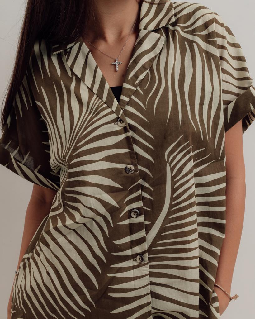 Blouse Palms Nagrada 4117 42 Beige-olive