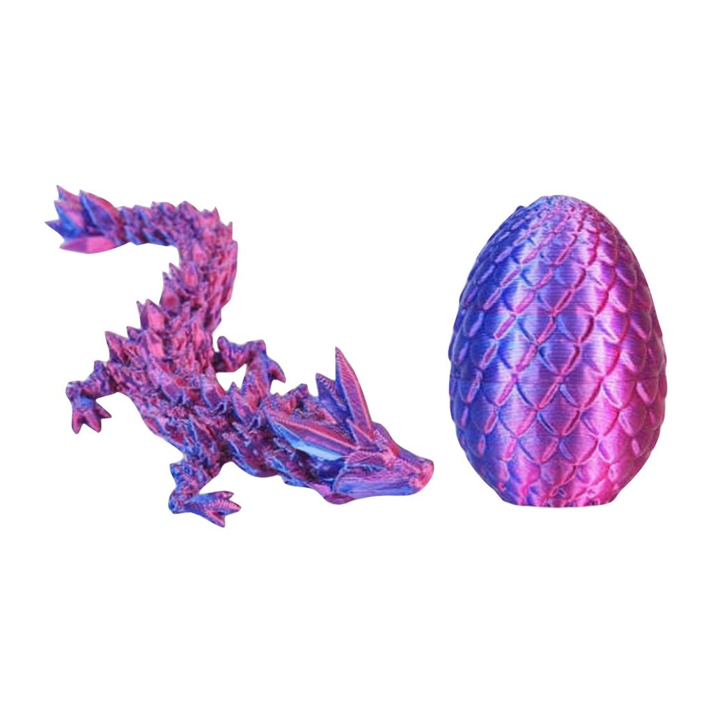 3D Printed Eggs, Articulated Glass Articulated Mystery Eggs, 3D Printed Surprise Animal Set (Set Of 4)