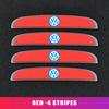 Valve Stems Caps 4PCS Car Mirror Sticker Door Side Anti Collision Strip Decals For Volkswagen VW Polo Jetta Sagitar Magotan Pass Zh7