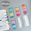 6er-Pack Index-Registerkarten mit Lineal Beschriftbare Datei-Registerkarten Flags Farbige Seitenmarkierer Etiketten Für Lesehinweise Bücher Schul- und Bürobedarf