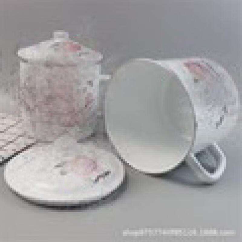OLOEY Retro Enamel Mug with Lid