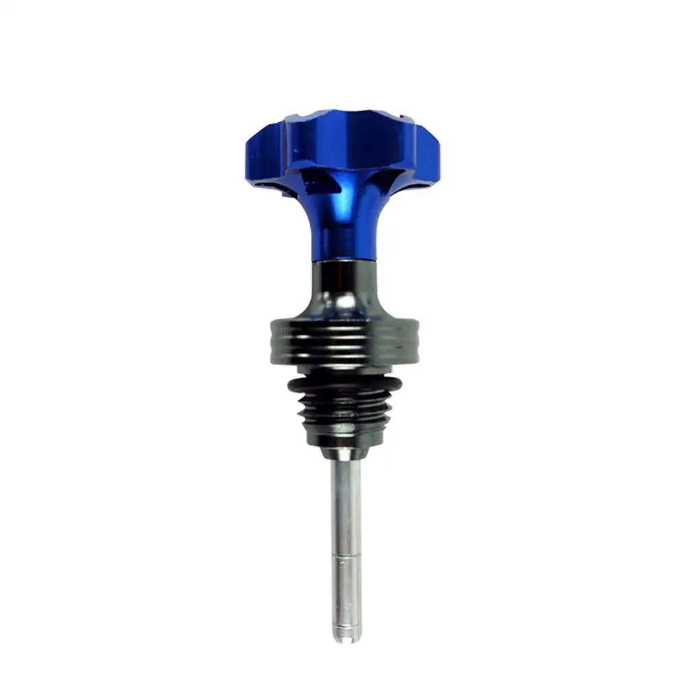 Scooter Motorcycle Engine Oil Dipstick Filler Cap Plug Engine Crankcase Oil Level Gauge Red Blue Black Gold Silver Aluminum