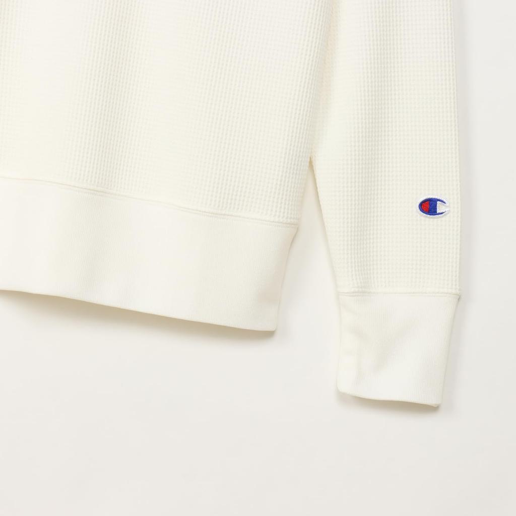 Champion Golf Long Sleeve Polo UV with Logo Women's Shirt, CW-AG407, Off-White, Protection, Quick-Drying, Warm, One-Point