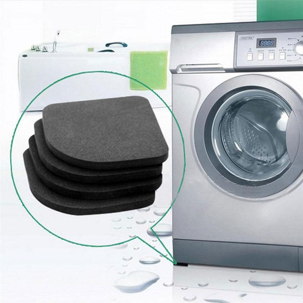 4pcs Square Anti Vibration Pad Multifunctional Anti Vibration Mat Non-slip Mat Stand Refrigerator Washing Machine Shock Pad