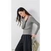 Women's Loose Solid Color Base Shirt For Autumn And Winter