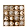 Christmas 16Pcs Ball Snowflake Stripe Pattern Christmas Tree Ornaments Luxury Xmas Tree Decorations For Party Wedding New Year