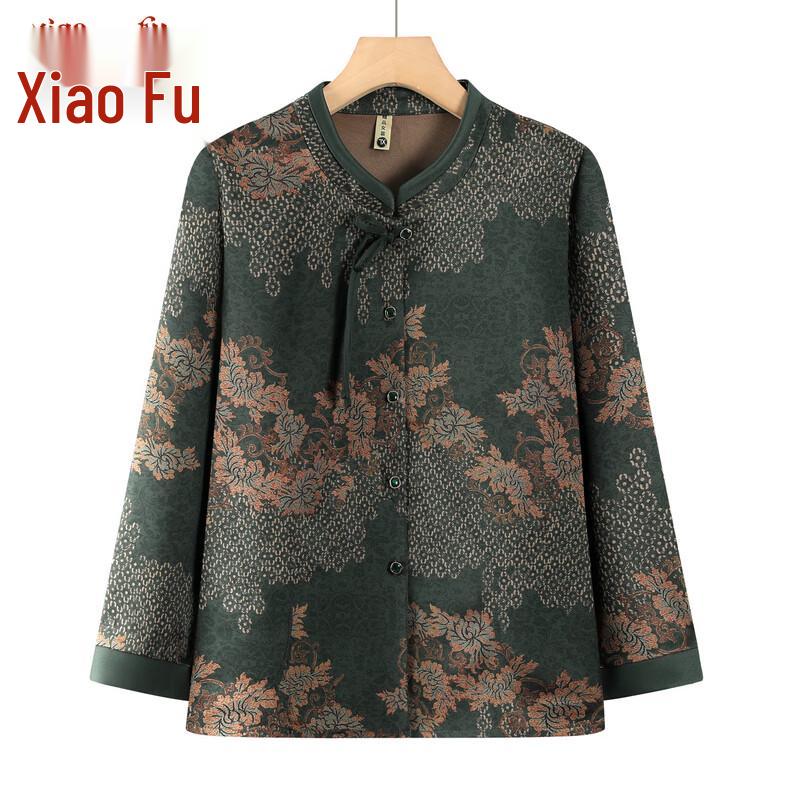 

Elderly Women s Retro Floral Thin Cardigan 4XL
