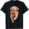 Golden Retriever Illustration Art - Dog Owner Pet Lover Men Women Girls Kids T-Shirt
