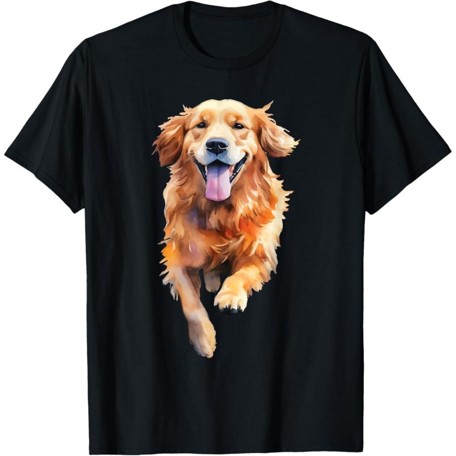Искусство Иллюстрации Золотистого Ретривера - Владелец Собаки Любитель Домашних Животных Мужчины Женщины Девочки Дети Футболка S
