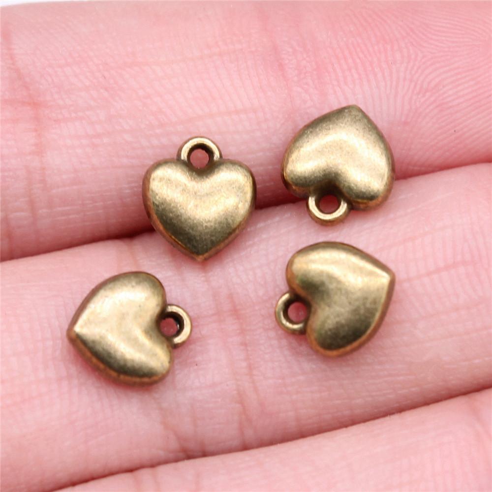 Charms Peach Heart Love Pendants Wedding Jewelry Findings QC094