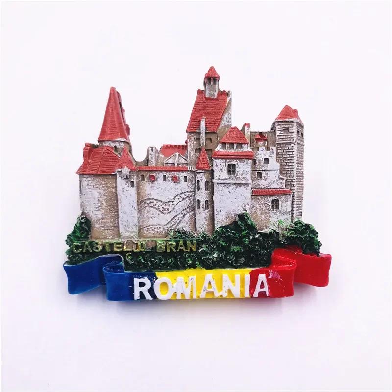 Romania Fridge Magnets Tourist Souvenir Refrigerator Sticker Wooden and Resin Fridge Magnetics Sticker for Home Decor Collection