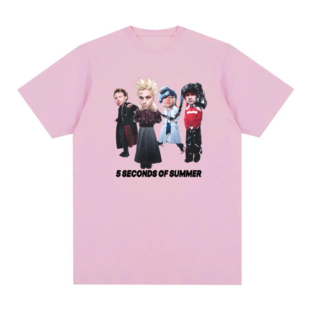 5 Seconds of Summer album NOT OKT Tričko 5SOS Grunge kapela Rukáv 100% Bavlna Letní tričko O-výstřih Oblečení Vysoce kvalitní topy