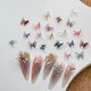 30 Pcs Colorful Butterfly Nail Art Charm 3D Ice Butterfly Nail Decor Ornament Diy Kawaii Nail Figures