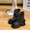 Niche design pants boots women's Korean version doll head muffin bottom cowboy boots fashion versatile medium boots cigarette boots