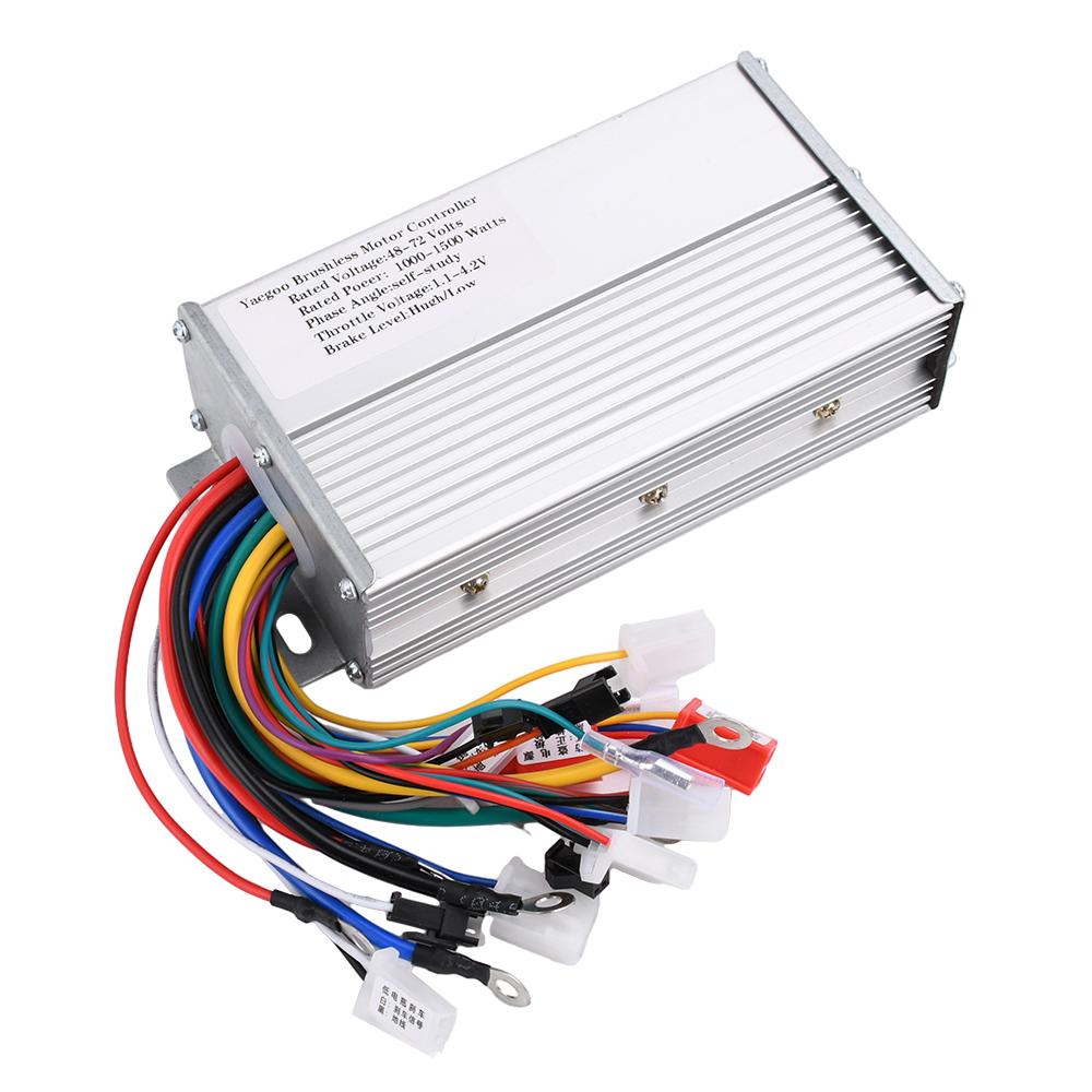 48V 60V 64V 72V 1000W 1500W Elektrický ovladač 48-72V Duální režim E-Bike Bezkartáčový ovladač Rychlostní Motor