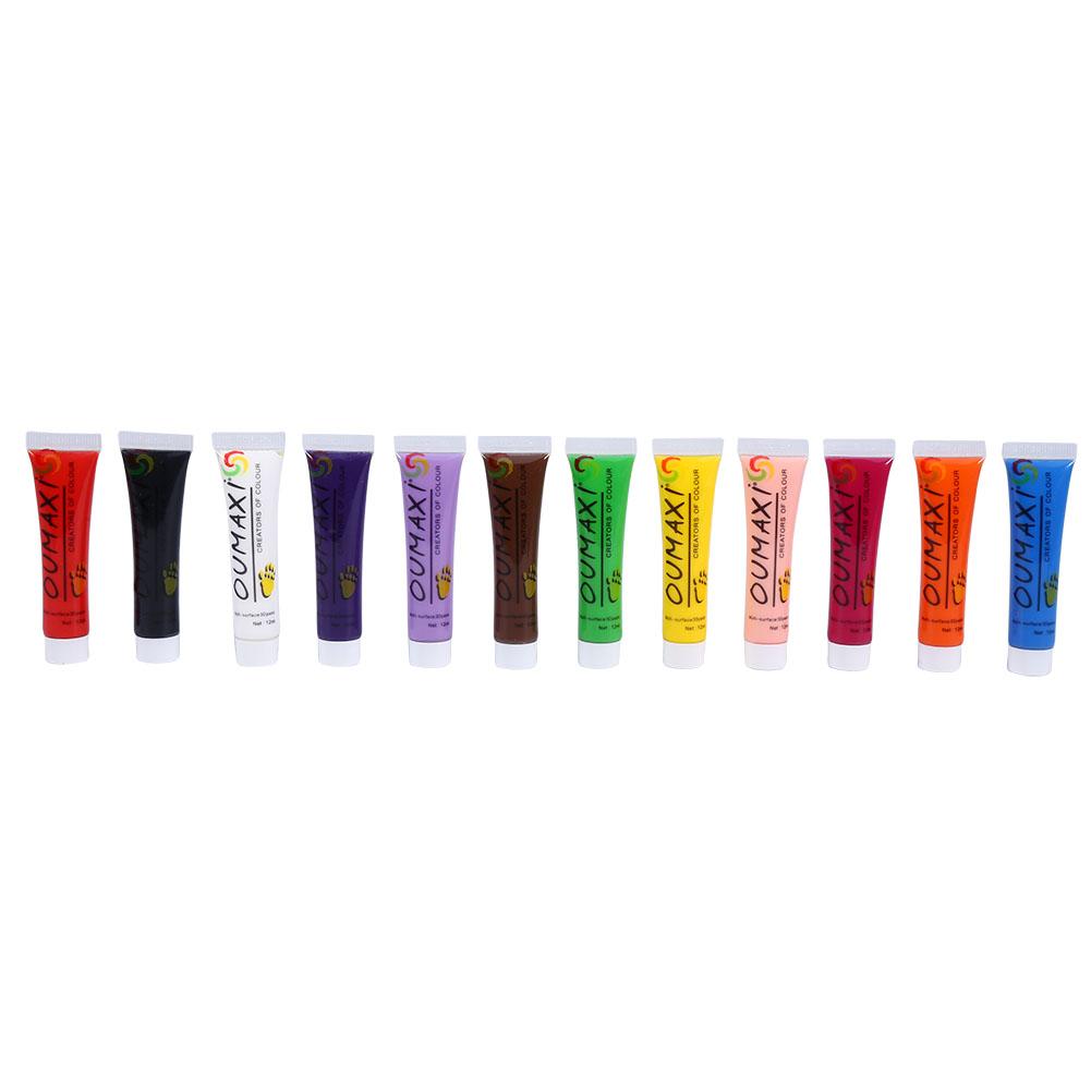 

12 Colors Nail Art Pens Set Acrylic Paint Fingers Art Painting Pigment Tube Tips Paint Quick-Drying Dotting Liner Brush for Nail Design Home & Sal