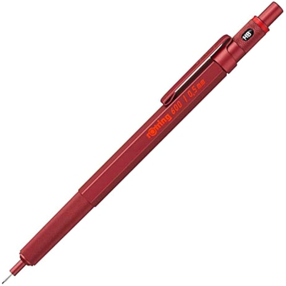 Rotring Mechanical Pencil Madder Red 600 2114264 0.5mm RoTring Mechanical Pencil Premium Writing ...