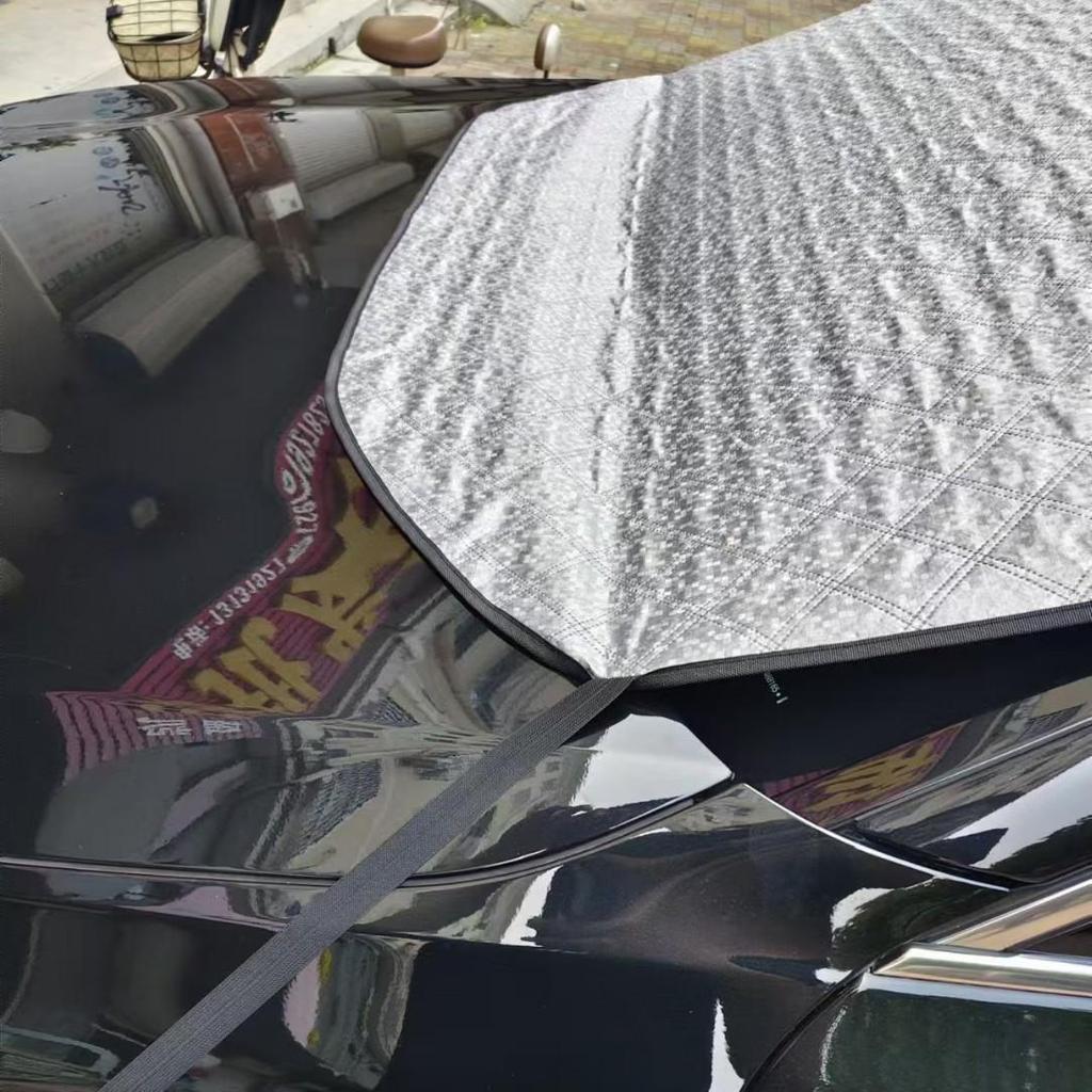 Thickened Car Winter Snow Shield with Antifreeze Cotton Half Cover