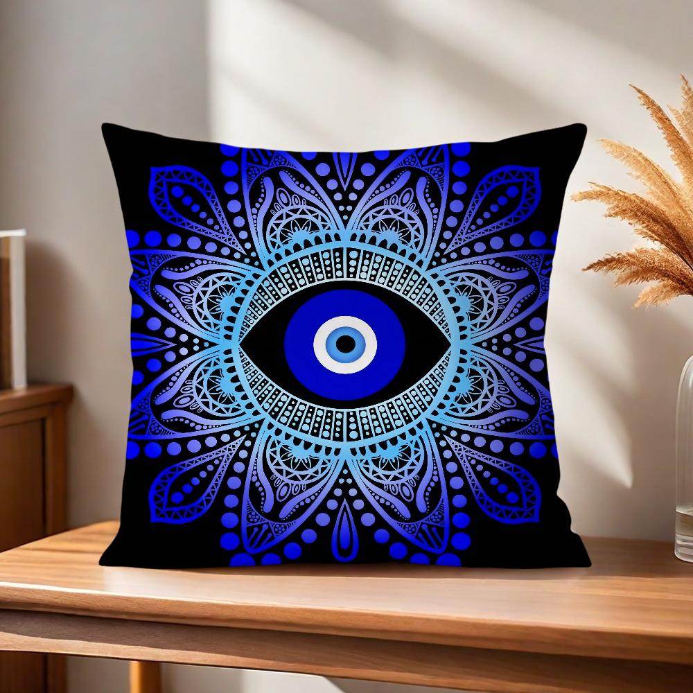 Comfortable Nazar Soft Pillow Case Evil for Sofa Living Art Room Home Amulet Office Decor and Protective Eye Covers