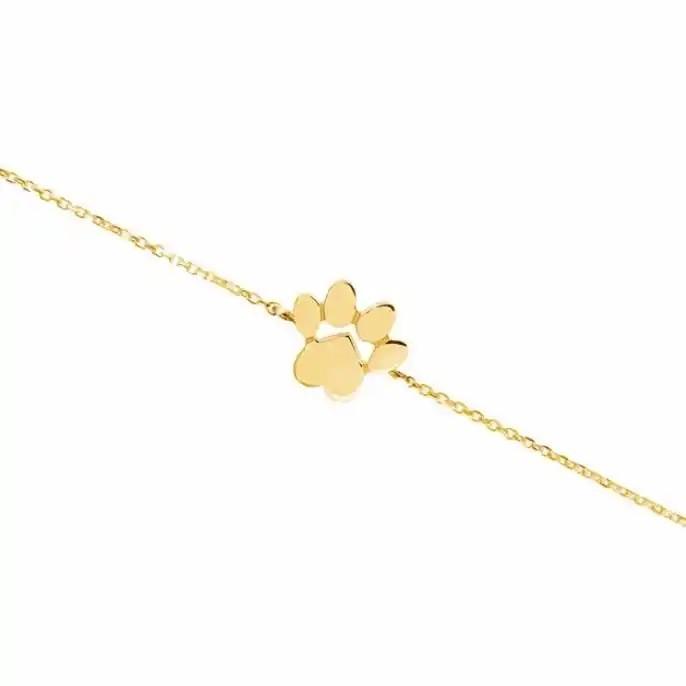 

Браслет «Четырехлистный клевер на удачу» и ожерелье с подвеской в виде сердца в элегантном сплавном дизайне Cat Paw Bracelet