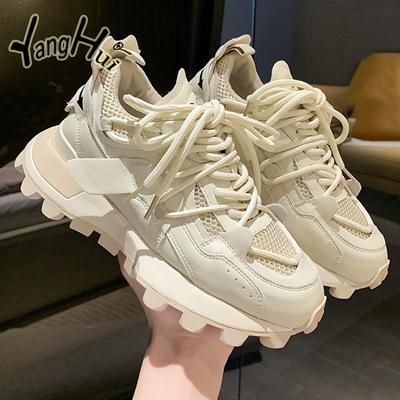 Casual Thick Bottom Elevated Increase Wear Resistance Sneakers 2024 New Fashion Simple Mountain Climbing Sports Sheos Summer