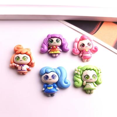 DIY Cartoon Magic Girl Cream Glue Resin Hair Clips & Keychain Magnet Supplies