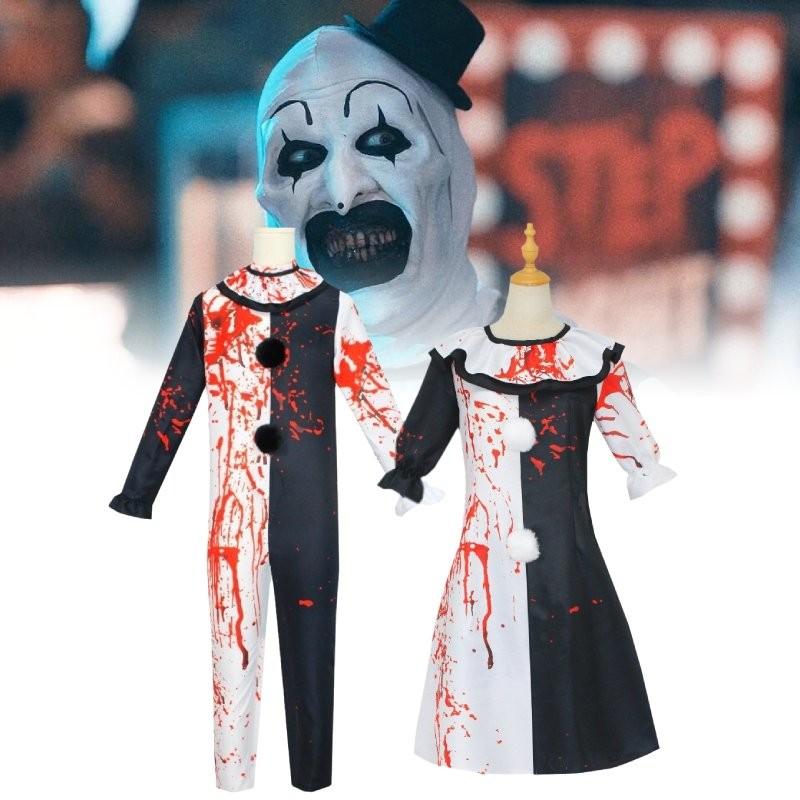 Creepy Summer Horror Movie Clown Cosplay Outfit For Halloween And Events