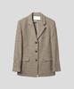 Flmo Linen Rayon Herringbone 3-Button Blazer [Khaki]
