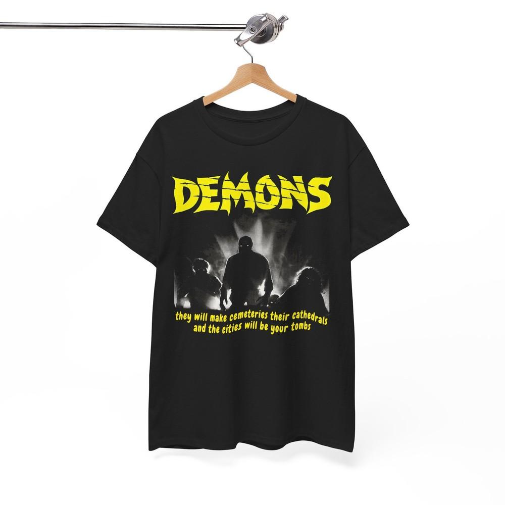 

Demons 1985 TShirt 80s Horror Shirt Dario Argento Lamberto Bava Unisex tee Unisex T-Shirt XXXL