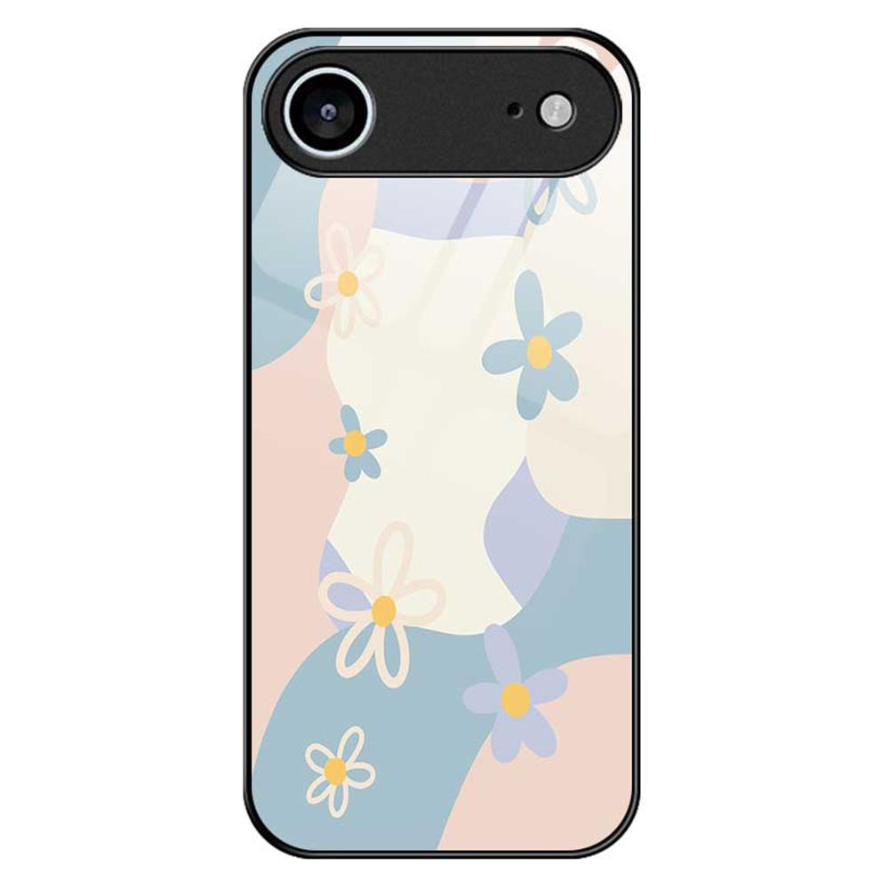 For iPhone 17 Air Case PC TPU Tempered Glass Pattern Printing Anti Drop Phone Back Cover