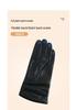 Women's Korean Style Sheepskin Fingerless Motorcycle Gloves - Warm, Thicken Real Leather Winter Wear