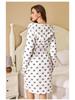 Women's Winter Fleece-Lined Long Bathrobe Pajamas