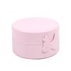 1Pc  Cute  Bow Round Storage Box Kawaii Girls Jewelry Hairpins Dustproof Box Travel Portable Small Sundries Organizer