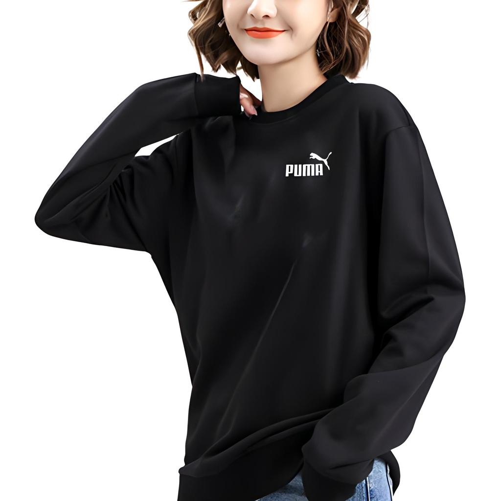 Puma Classics FW23 Brand Logo Printed Casual Pullover Sweatshirt Unisex Sweatshirt Black 678444-01